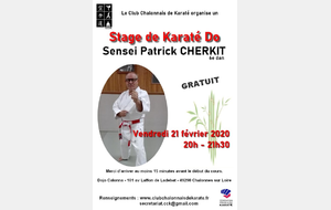 Stage gratuit Karaté Do avec Patrick Cherkit