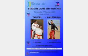 Stage de ligue Self défense au dojo de St Sylvain d'Anjou